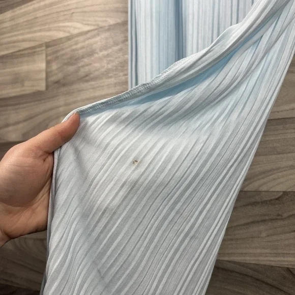 A New Day Maxi Dress Womens Large Blue Ribbed Sleeveless Round Neck Lagenlook - Picture 5 of 15